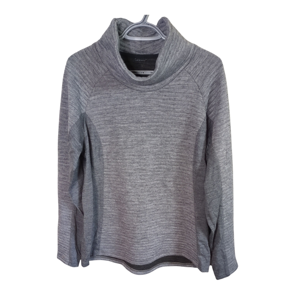 KUHL Women's Verena Pullover Merino‎ Wool Blend Gray Mock Neck Size Large